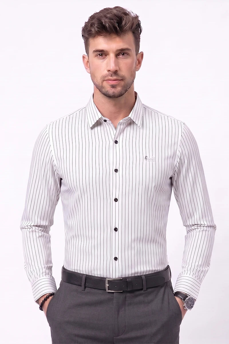 White Striped Shirt