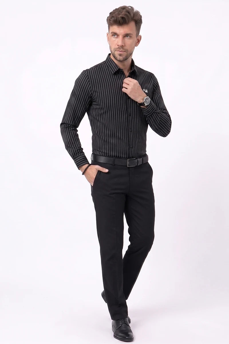 Black Striped Shirt