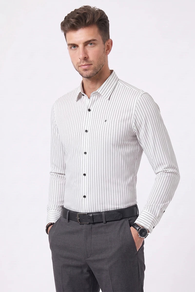 White Striped Shirt