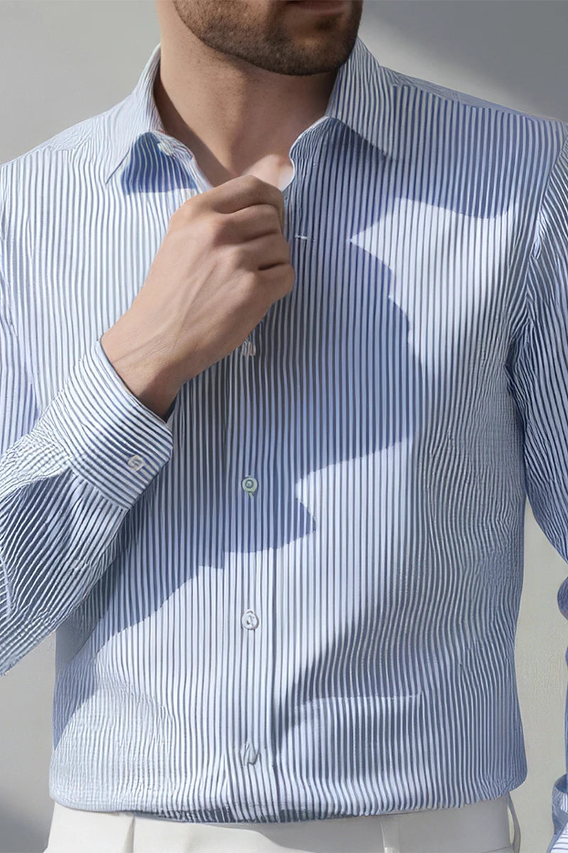 Light Blue Striped Shirt
