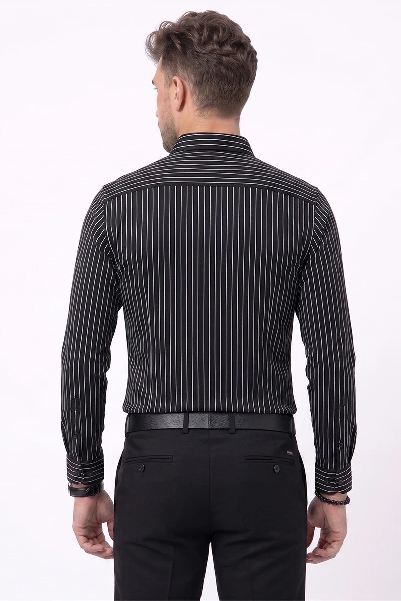 Black Striped Shirt
