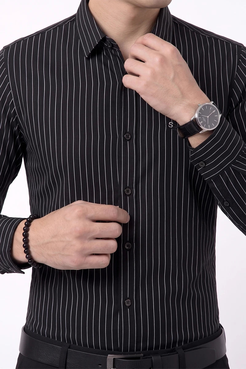 Black Striped Shirt