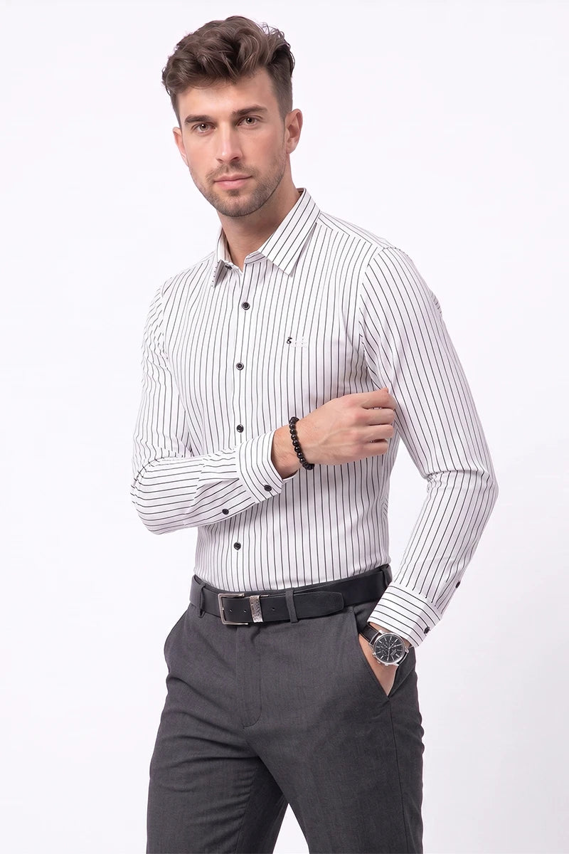 White Striped Shirt