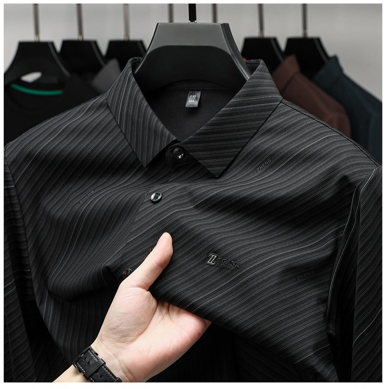 Black Diagonal Striped Shirt