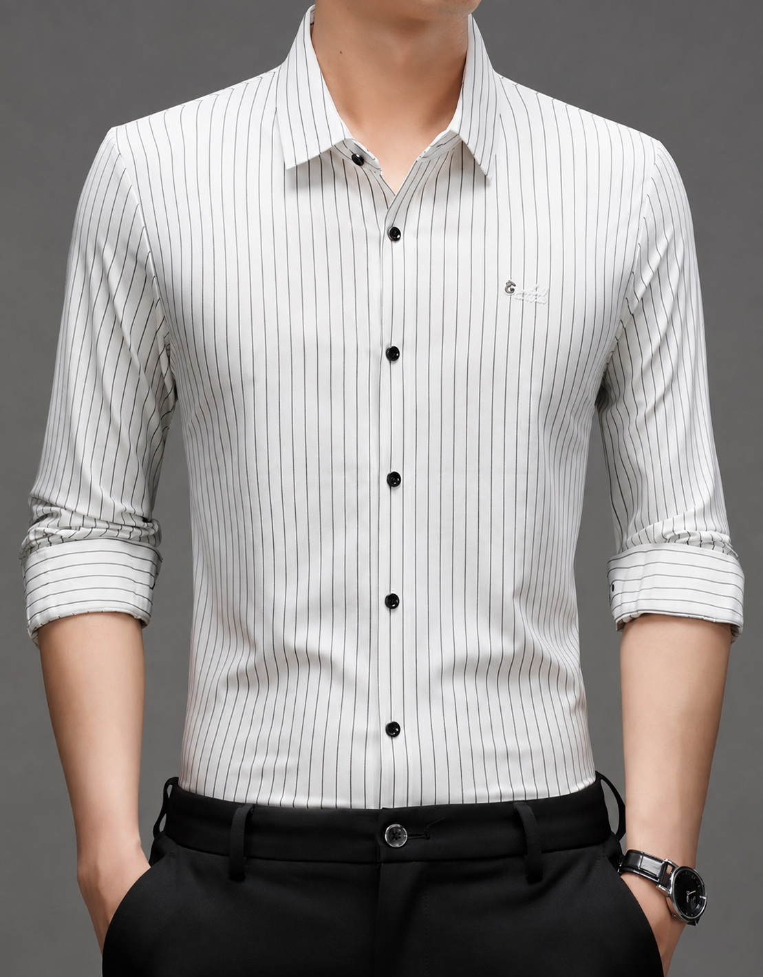 White Striped Shirt